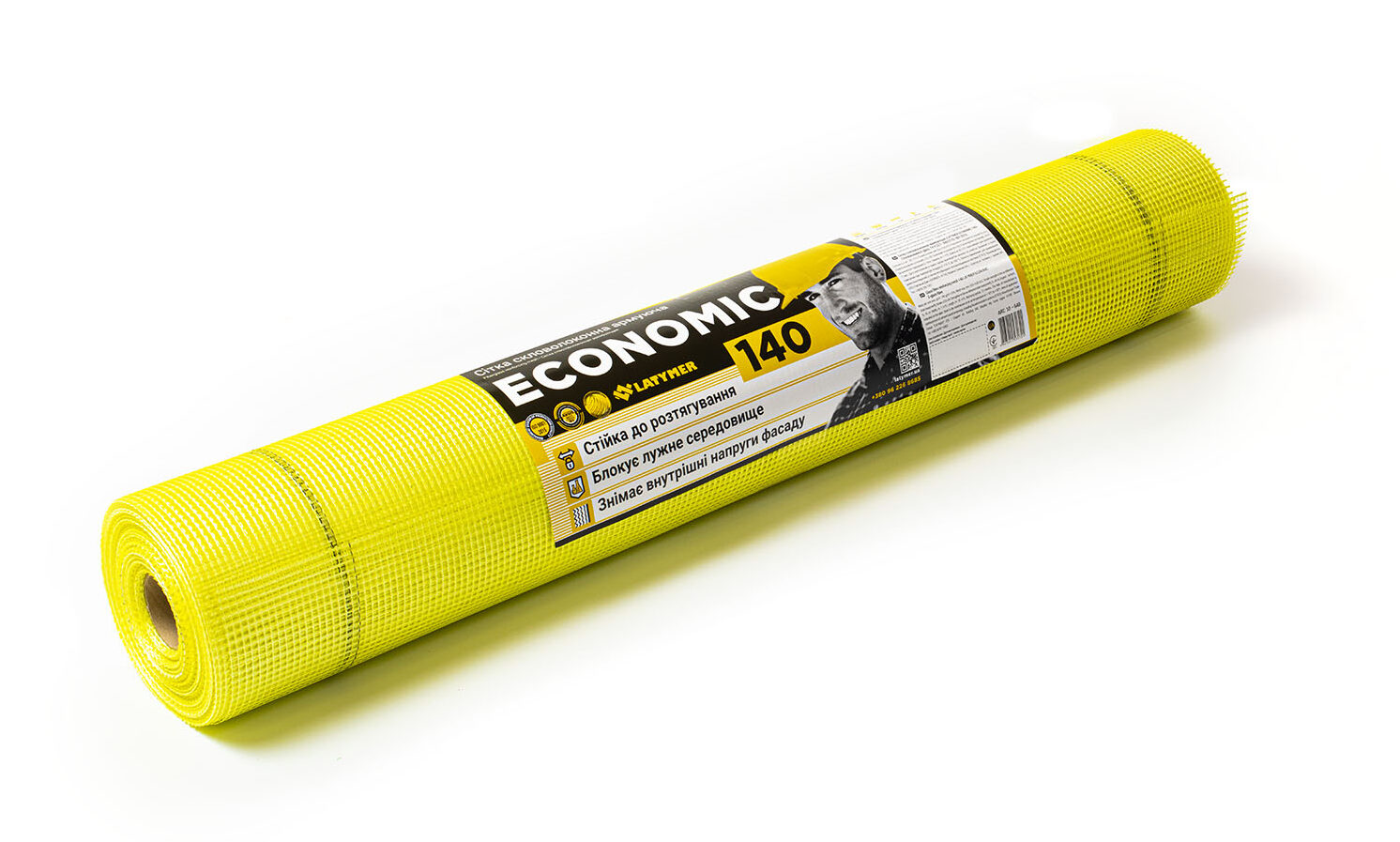 Фасадна сітка для штукатурки ECONOMIC 140 - виробляється для українського будівельного ринку та є обов'язковим елементом для зміцнення поверхні при зовнішніх штукатурних роботах, а також в системах фасадного утеплення средньоповерхових і малоповерхових будівель.